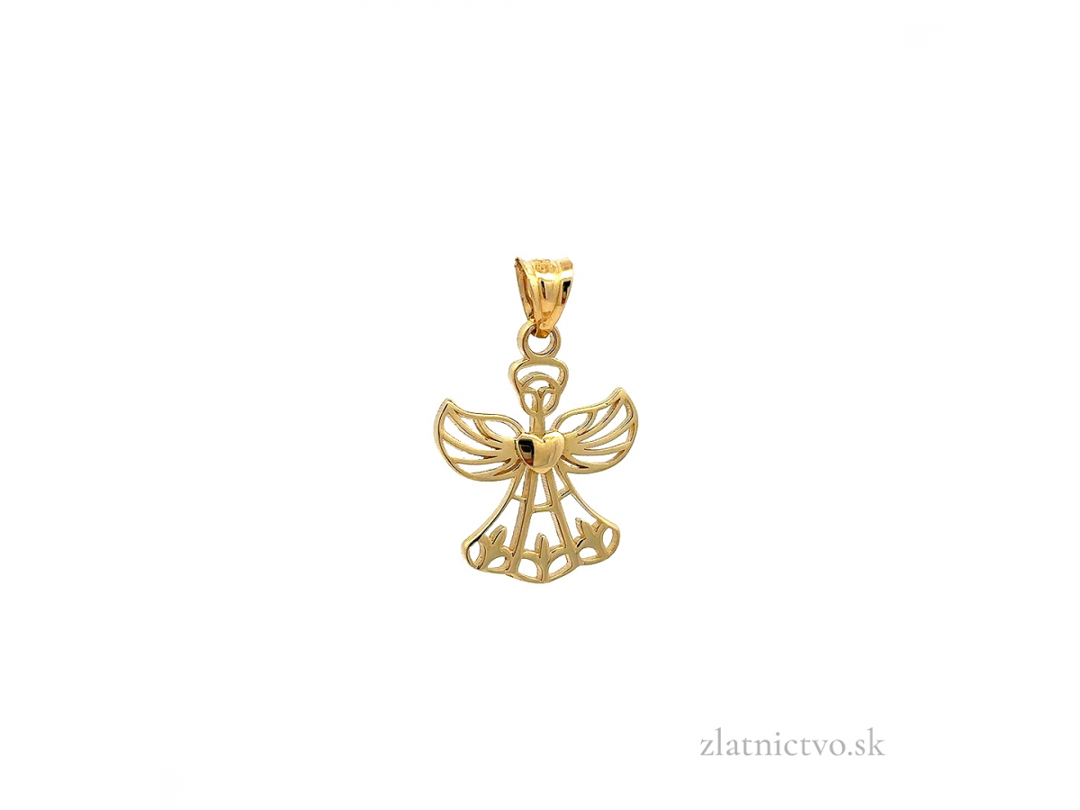 Zlatý prívesok anjel PRI251007