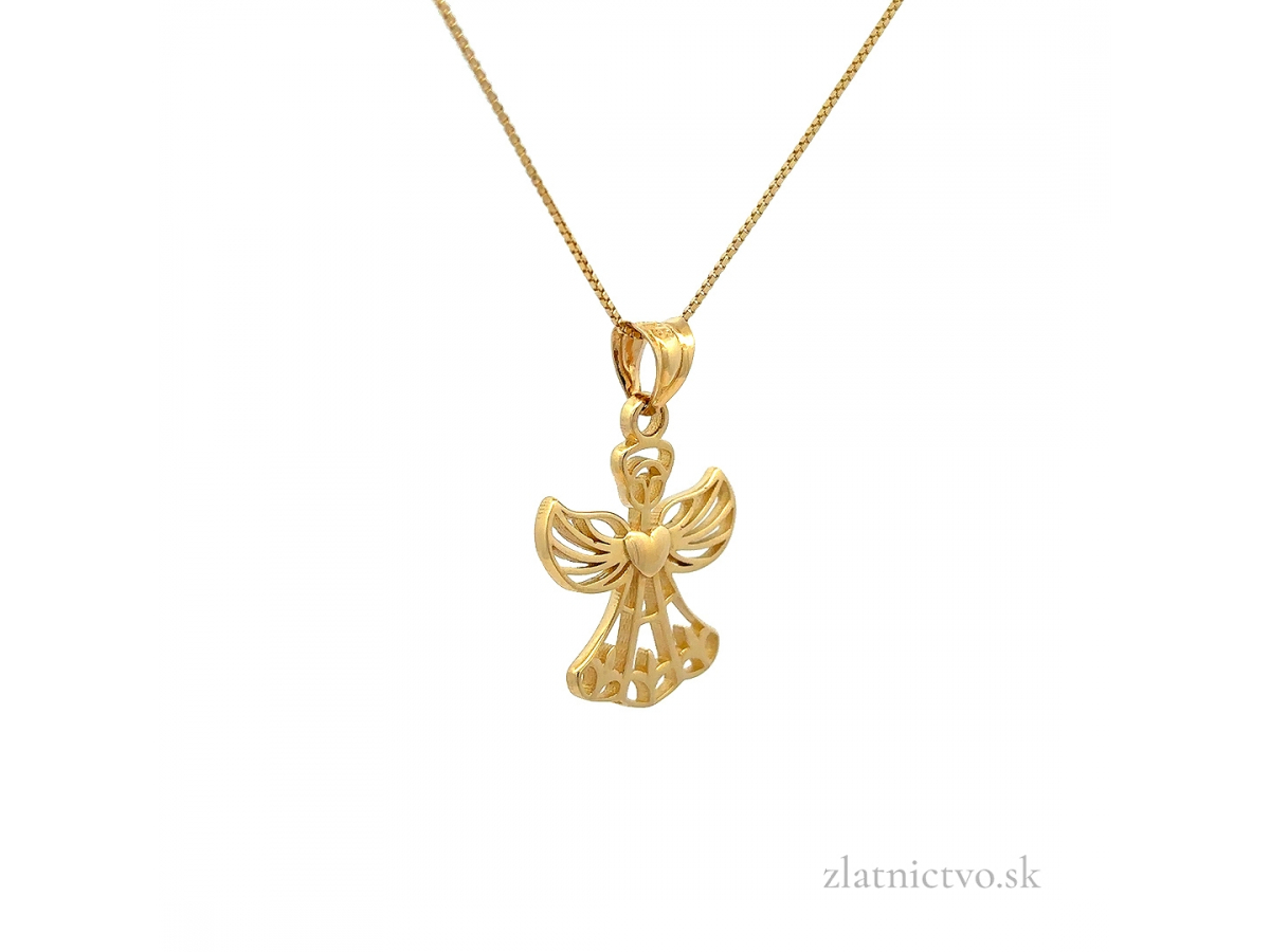 Zlatý prívesok anjel PRI251007