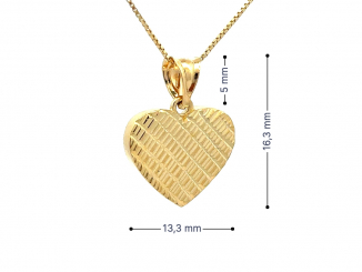 Zlatý prívesok srdce PRI251101