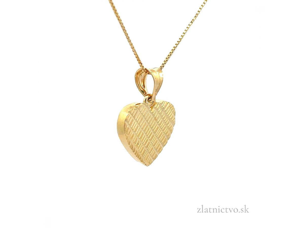 Zlatý prívesok srdce PRI251101