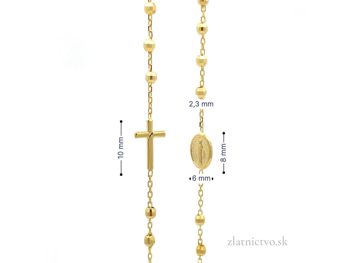 Zlatá retiazka ruženec ZR251108