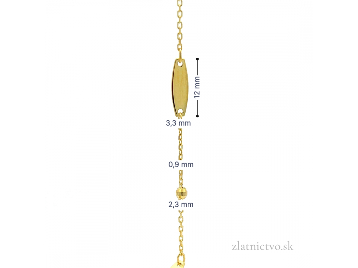 Zlatý náramok ZN251112