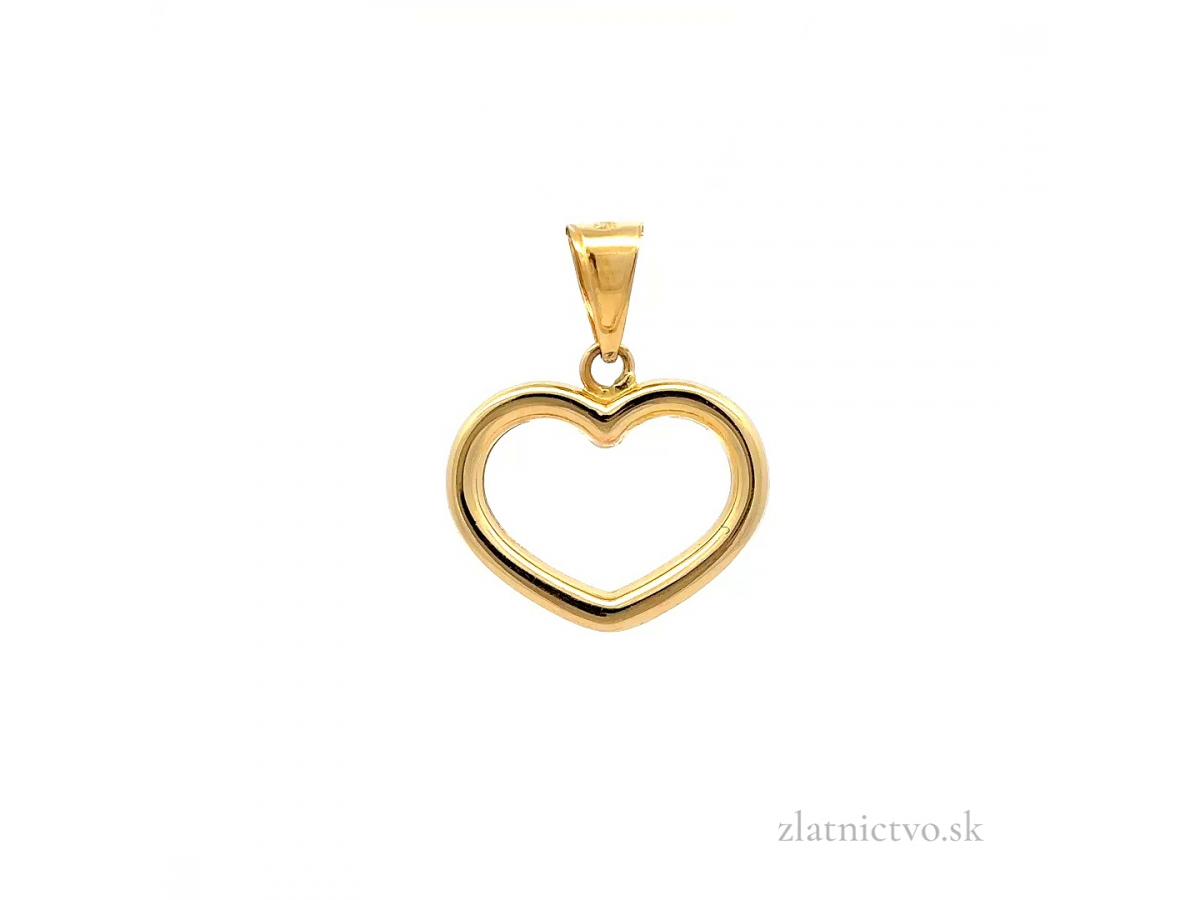 Zlatý prívesok srdce PRI251119