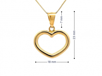 Zlatý prívesok srdce PRI251119