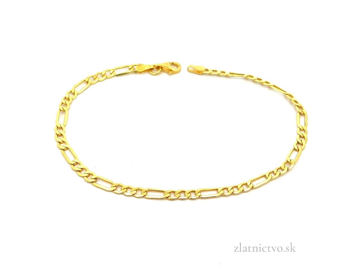 Zlatý náramok Figaro ZN251130