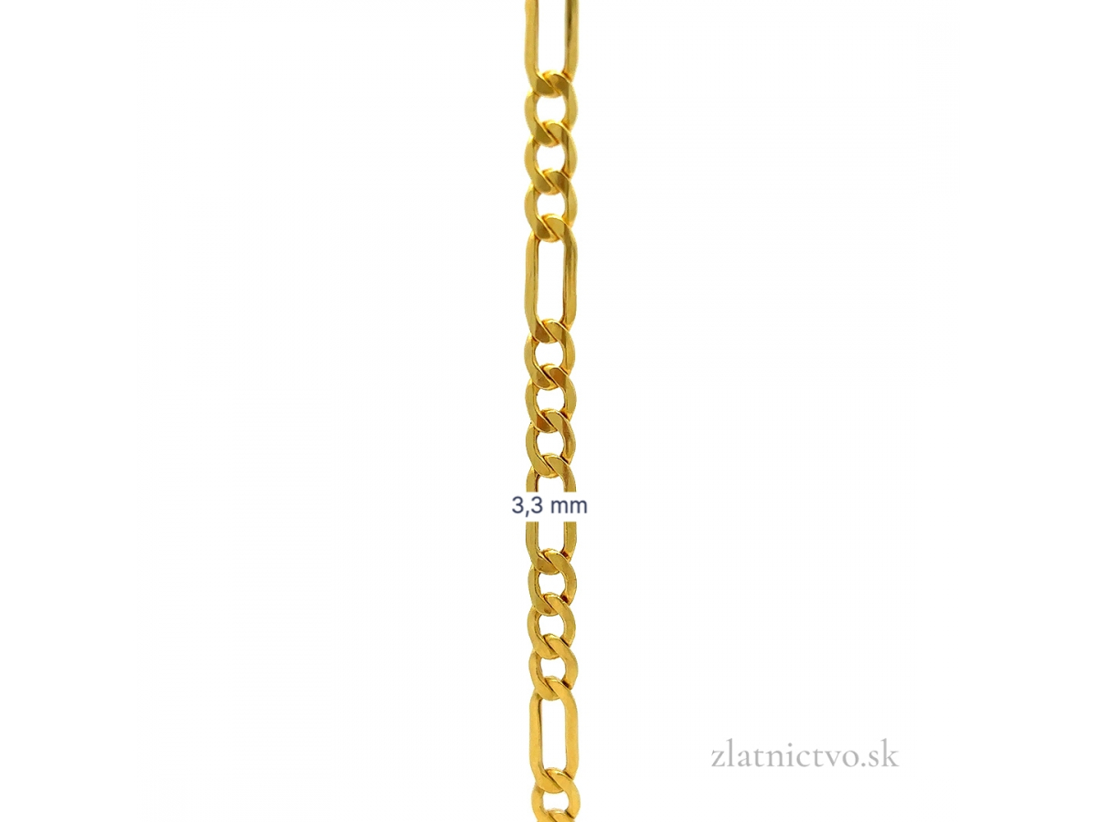 Zlatý náramok Figaro ZN251130