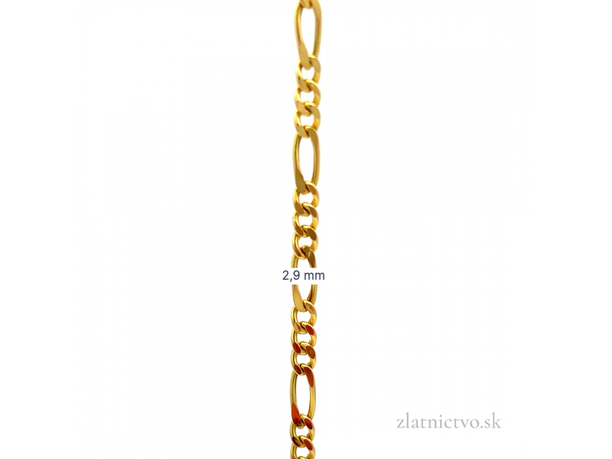 Zlatý náramok Figaro ZN251131