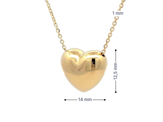 Zlatá retiazka s príveskom srdce RSP251202