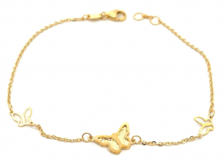 Zlatý náramok motýlik ZN251208