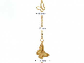 Zlatý náramok motýlik ZN251208