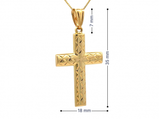 Zlatý prívesok Krížik PRI251208