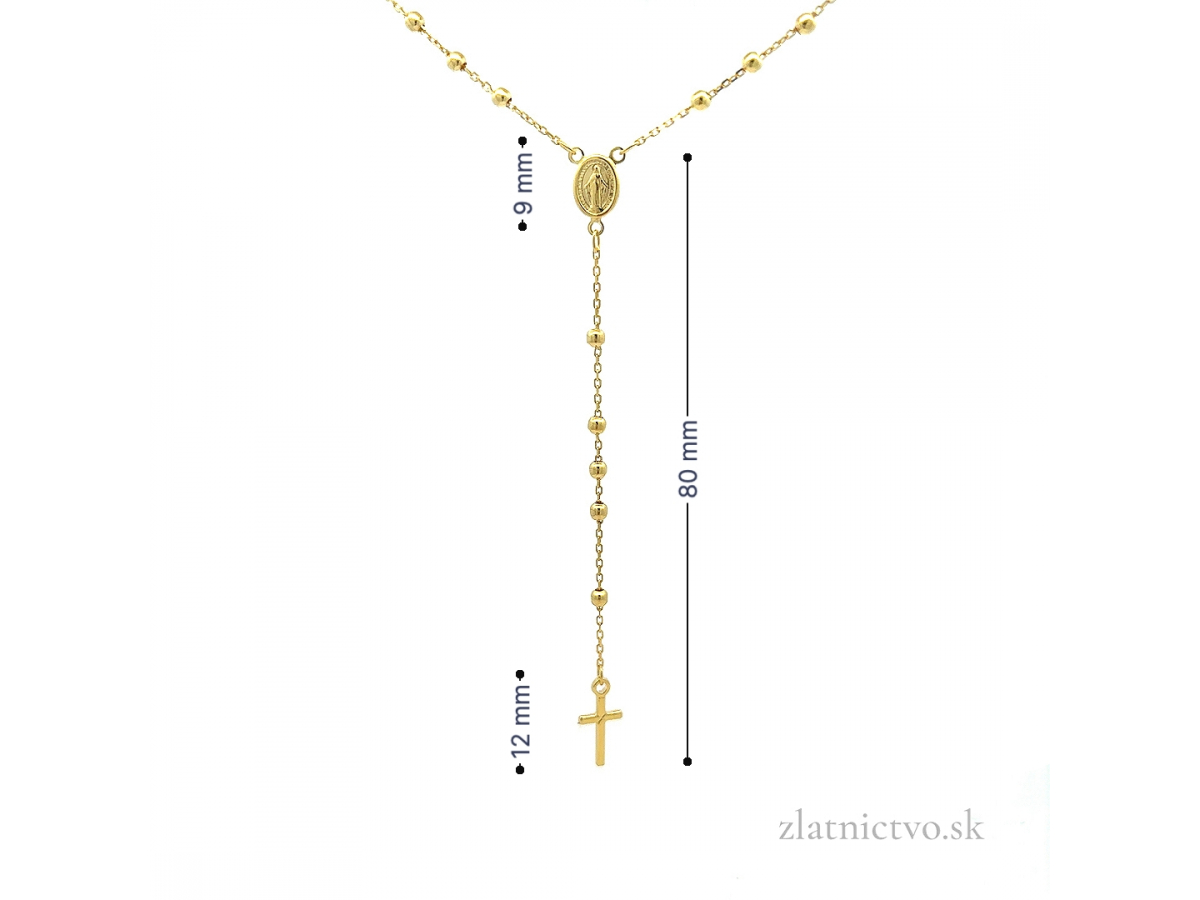 Zlatá retiazka ruženec ZR260207