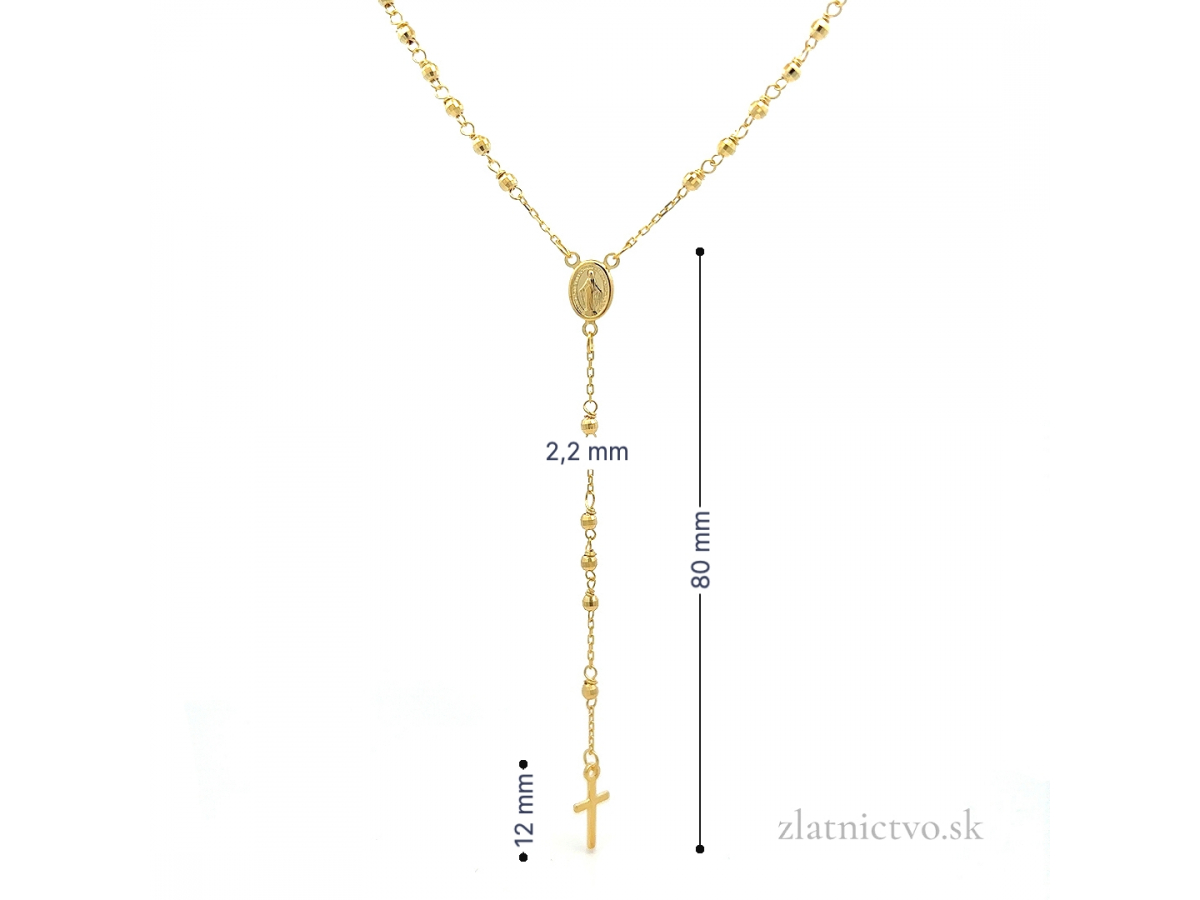 Zlatá retiazka ruženec ZR260208