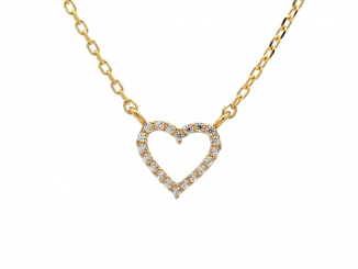 Zlatá retiazka s príveskom srdce RSP260204