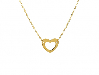 Zlatá retiazka s príveskom srdce RSP260205