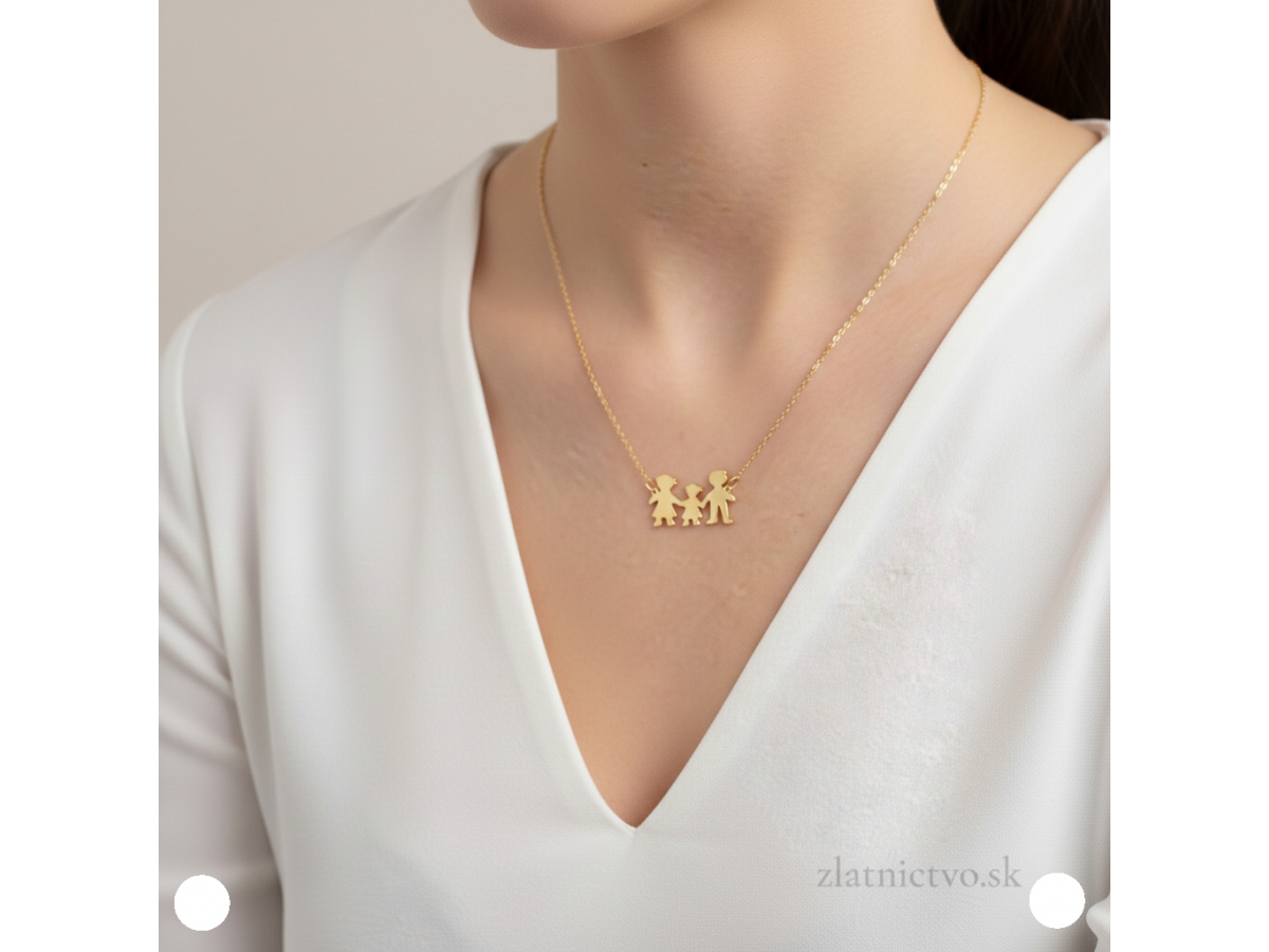 Zlatá retiazka s príveskom RSP260208