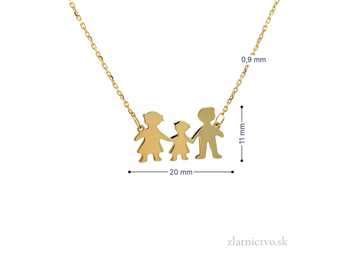 Zlatá retiazka s príveskom RSP260208