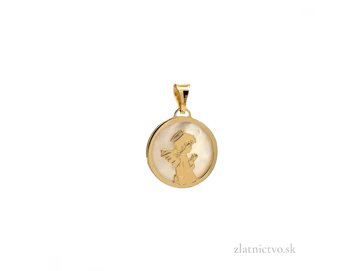 Zlatý prívesok anjel PRI26201