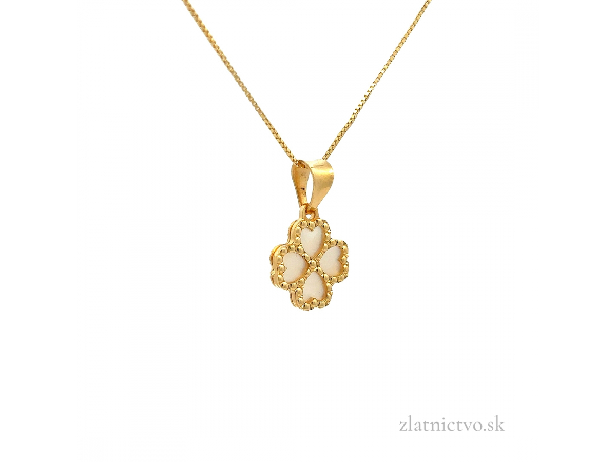 Zlatý prívesok štvorlístok PRI26202