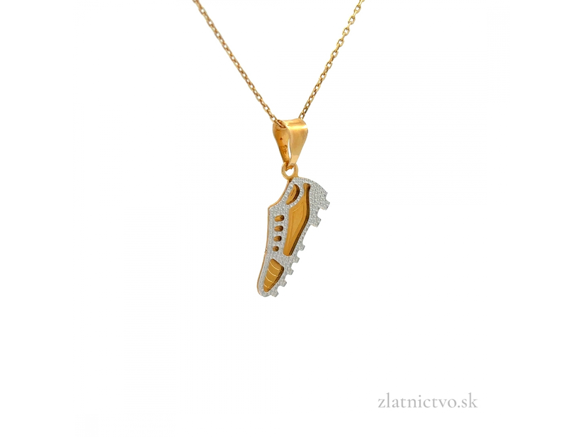Zlatý prívesok kopačka PRI26309