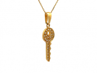 Zlatý prívesok kľúč PRI26311