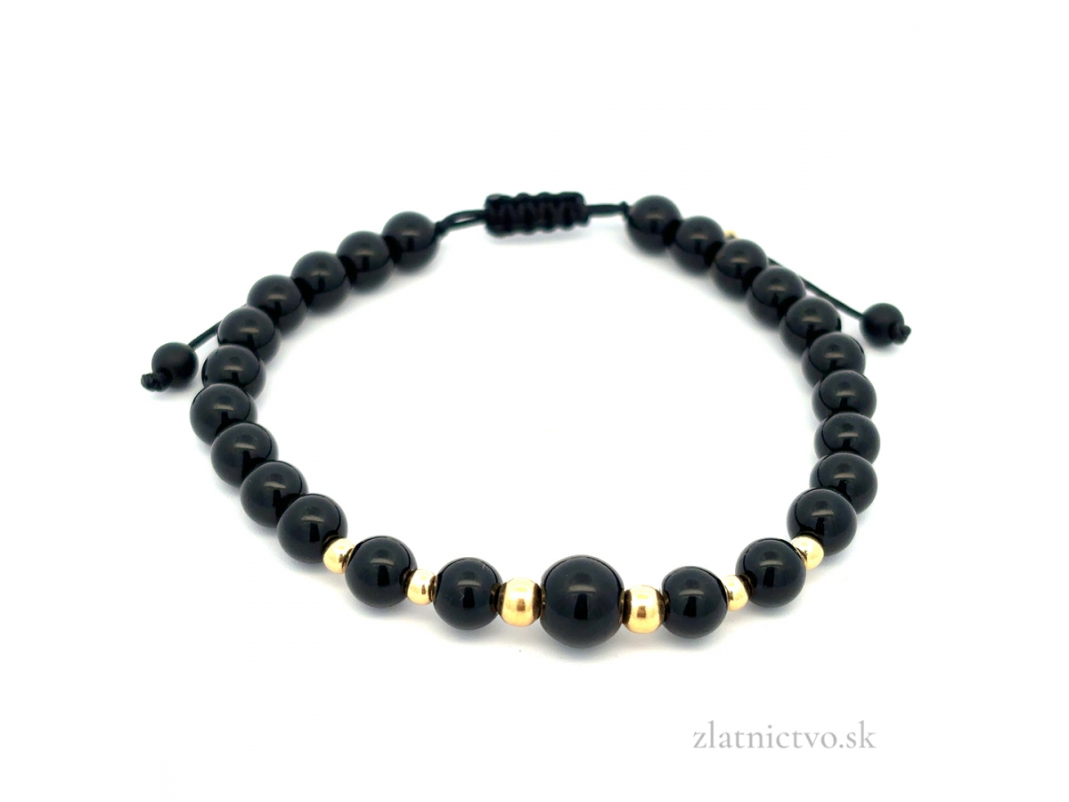 Zlatý šnúrkový náramok ZNS26302