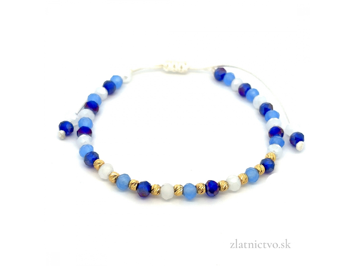 Zlatý šnúrkový náramok ZNS26315