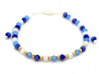 Zlatý šnúrkový náramok ZNS26315