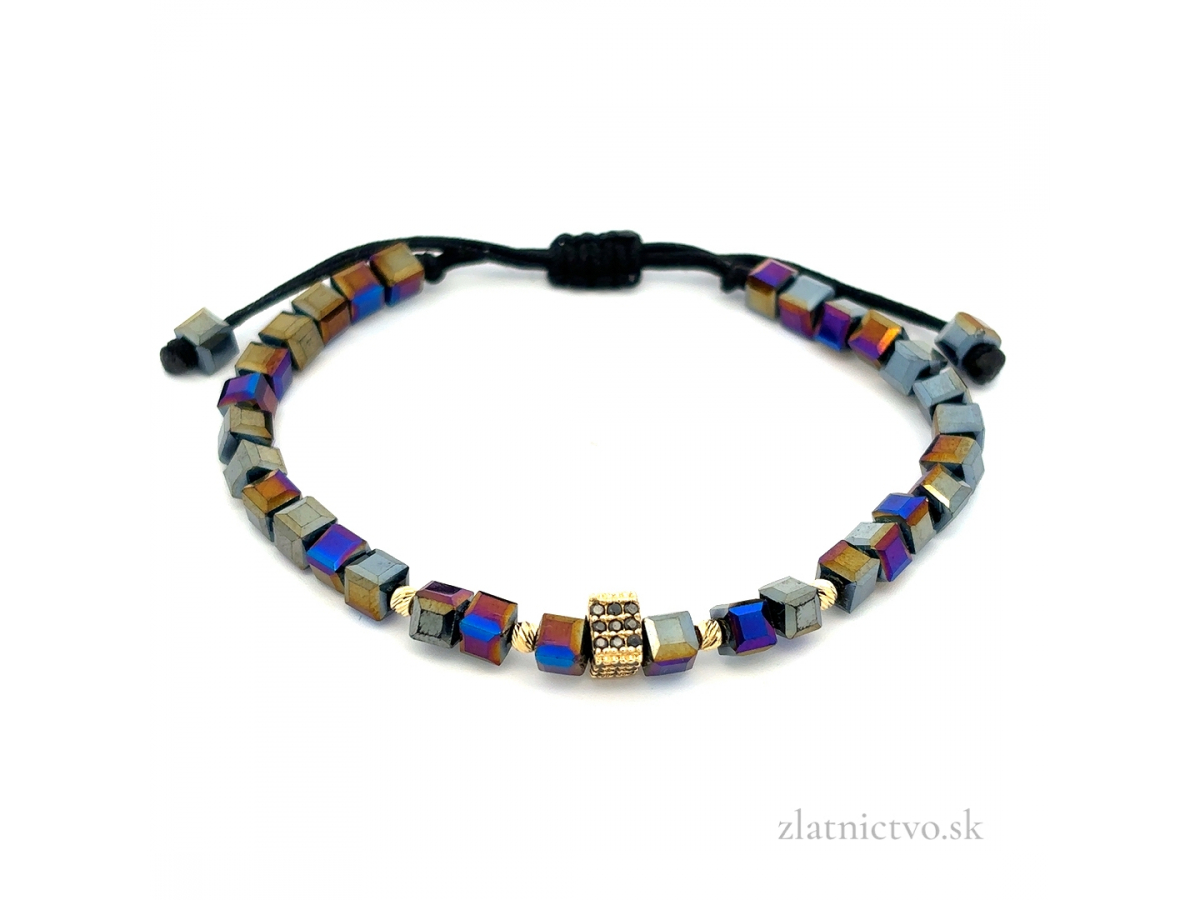 Zlatý šnúrkový náramok ZNS26317