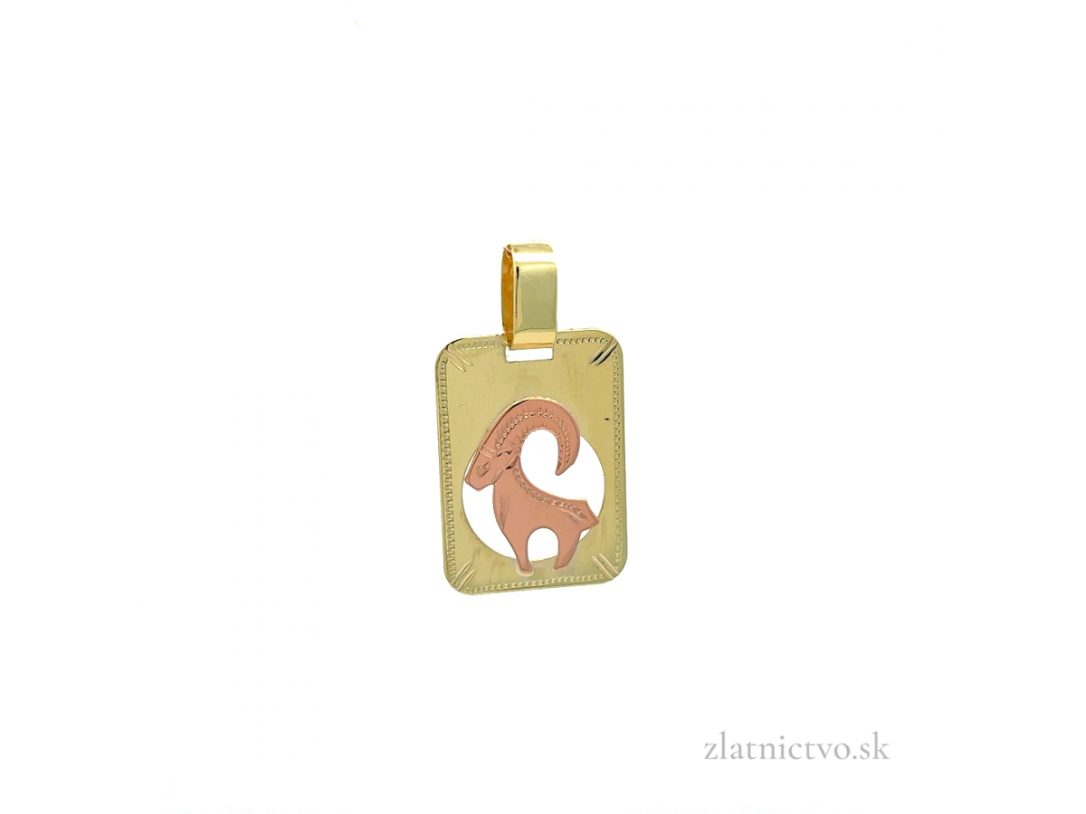 Zlatý prívesok znamenie KOZOROŽEC PRI26102