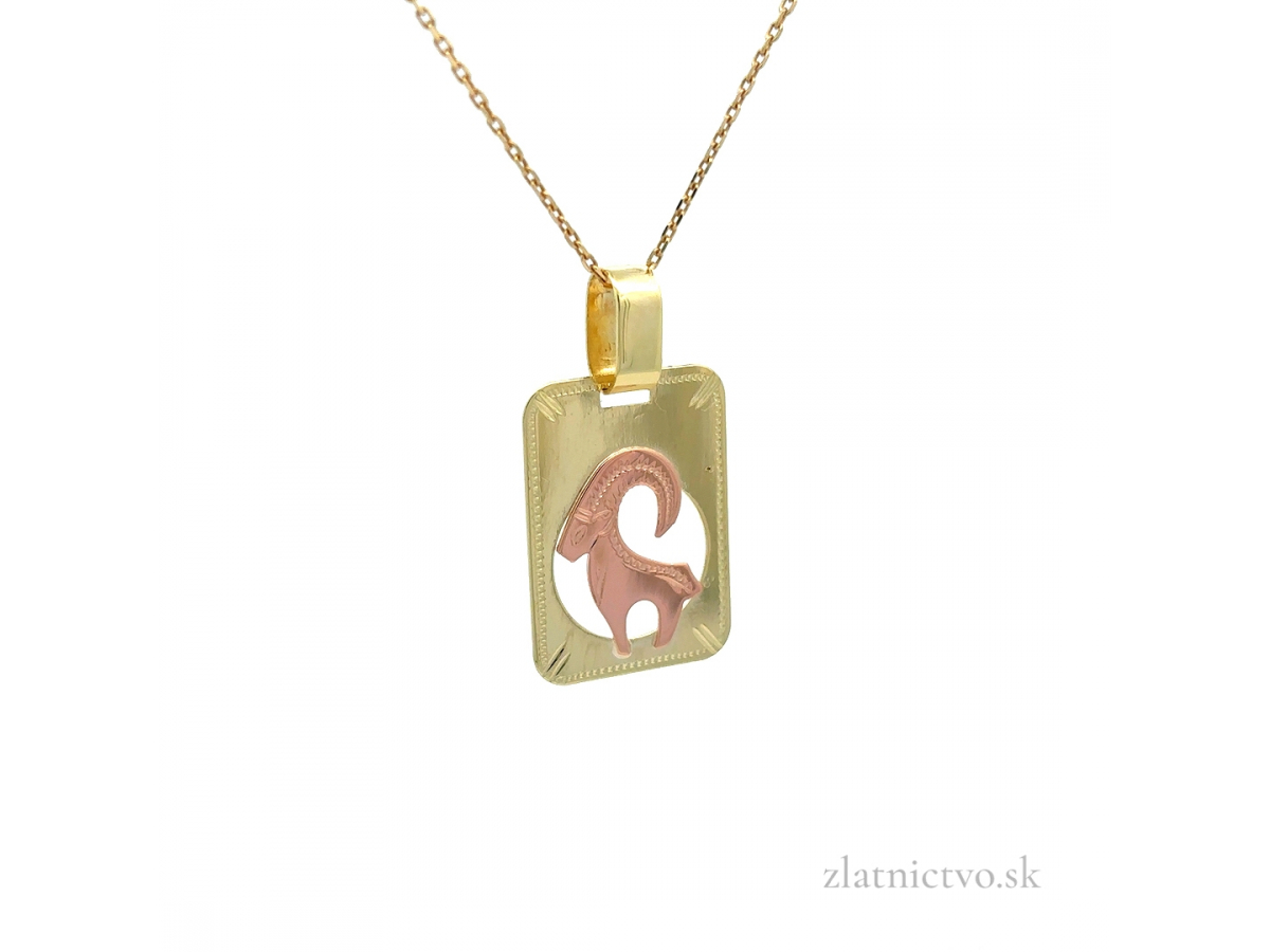 Zlatý prívesok znamenie KOZOROŽEC PRI26102