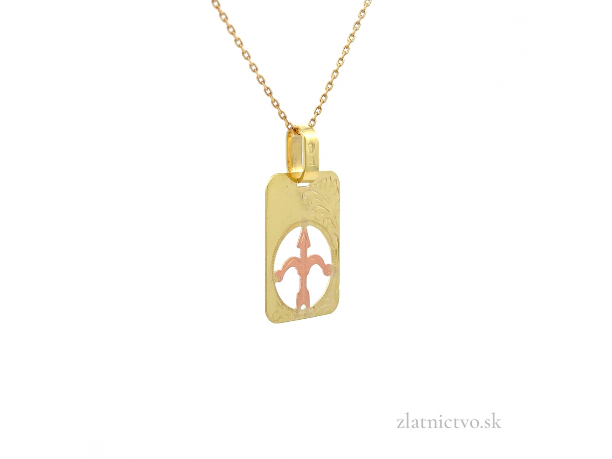 Zlatý prívesok znamenie STRELEC PRI26106