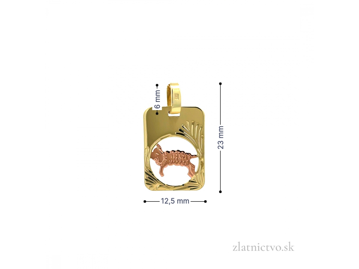 Zlatý prívesok znamenie BARAN PRI26107