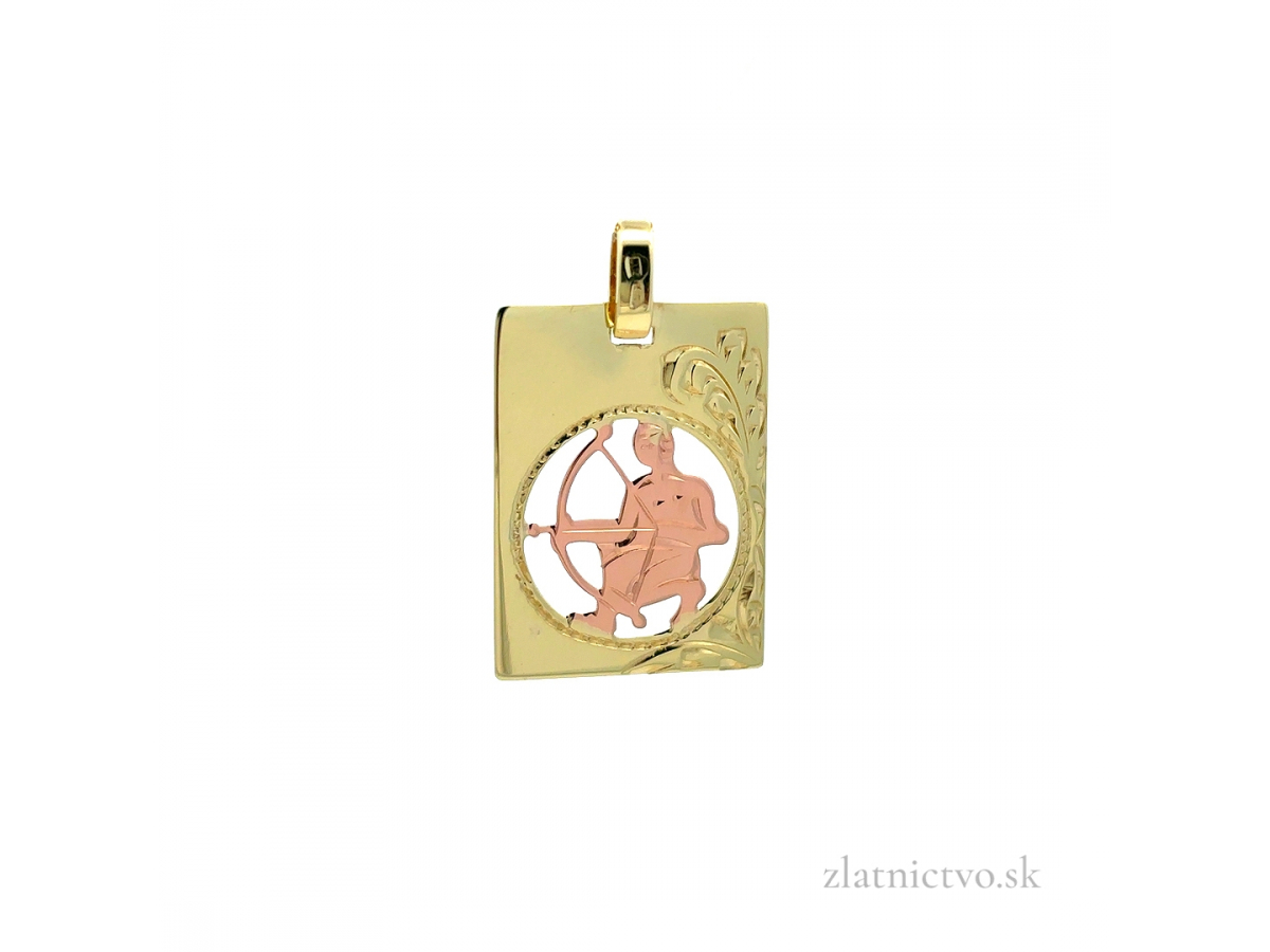 Zlatý prívesok znamenie STRELEC PRI26201