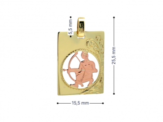 Zlatý prívesok znamenie STRELEC PRI26201