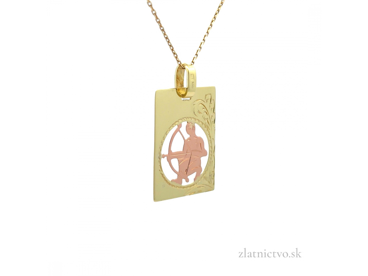 Zlatý prívesok znamenie STRELEC PRI26201