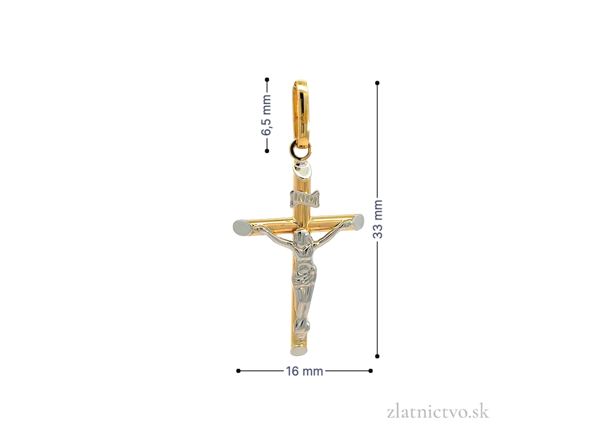 Zlatý prívesok Krížik PRI26312