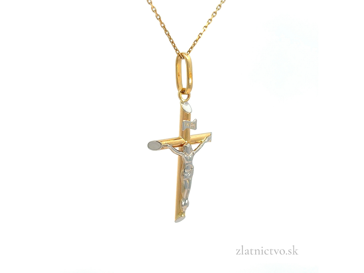 Zlatý prívesok Krížik PRI26312