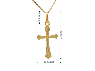 Zlatý prívesok Krížik PRI26313