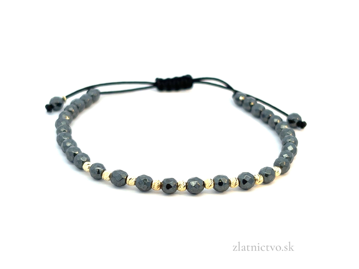 Zlatý šnúrkový náramok ZNS26402