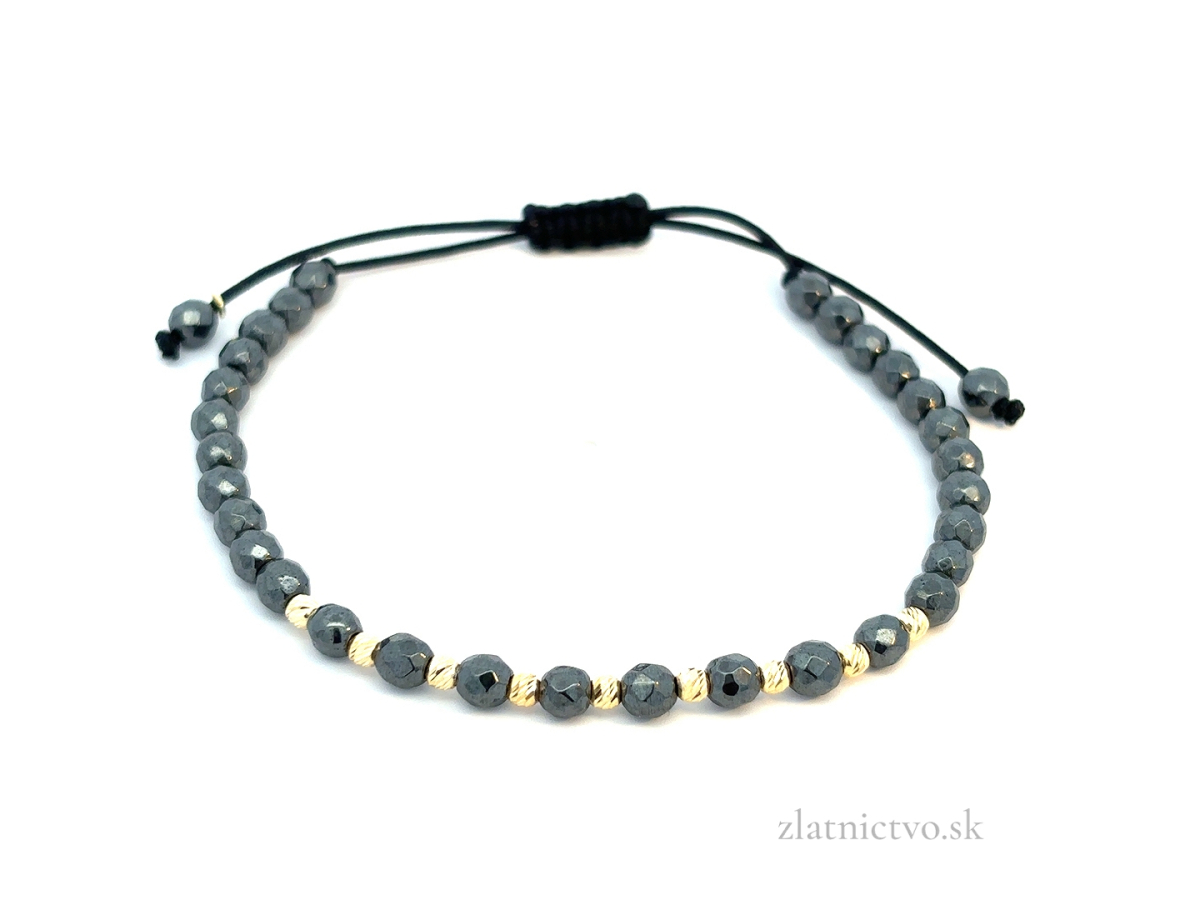 Zlatý šnúrkový náramok ZNS26402