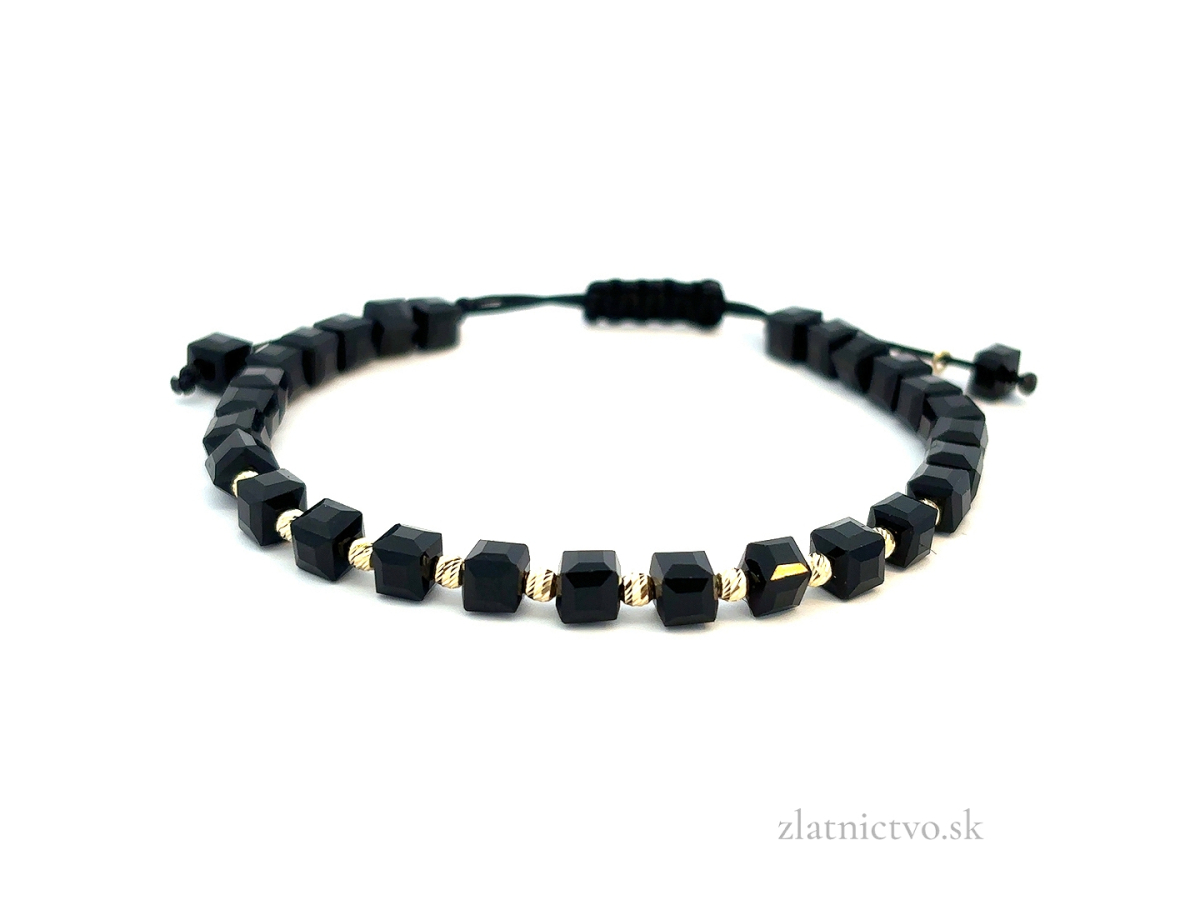 Zlatý šnúrkový náramok ZNS26404