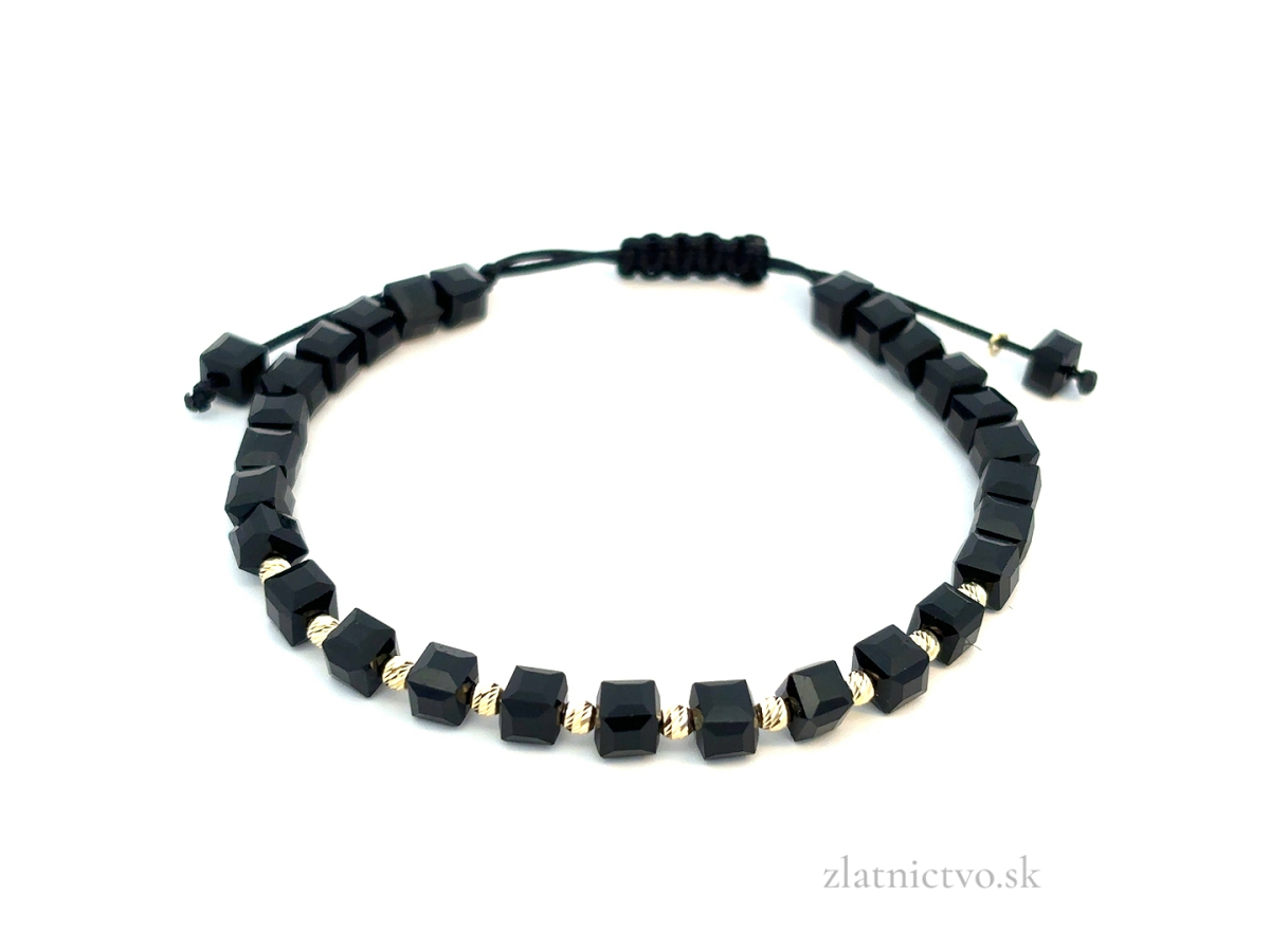 Zlatý šnúrkový náramok ZNS26404