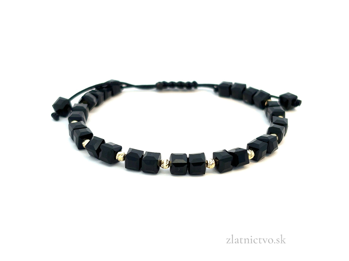 Zlatý šnúrkový náramok ZNS26405