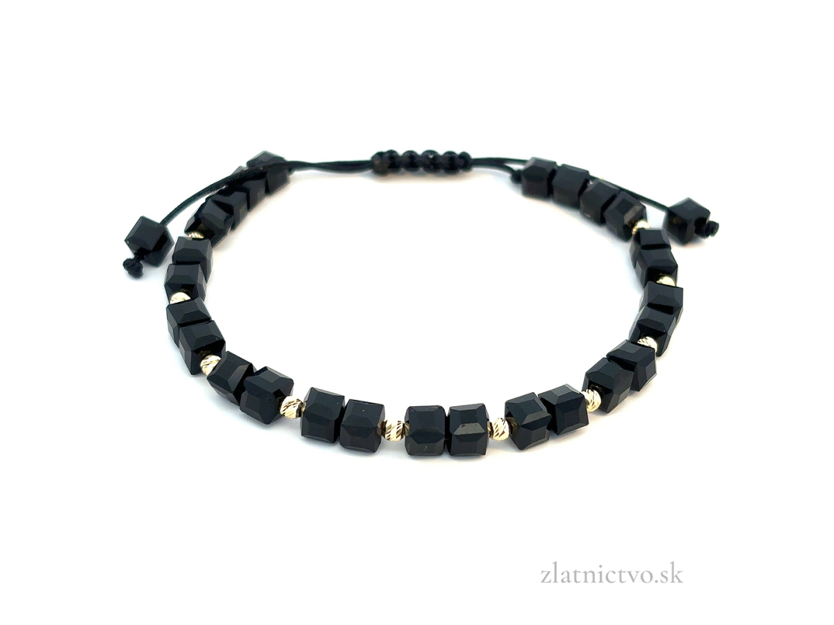 Zlatý šnúrkový náramok ZNS26405