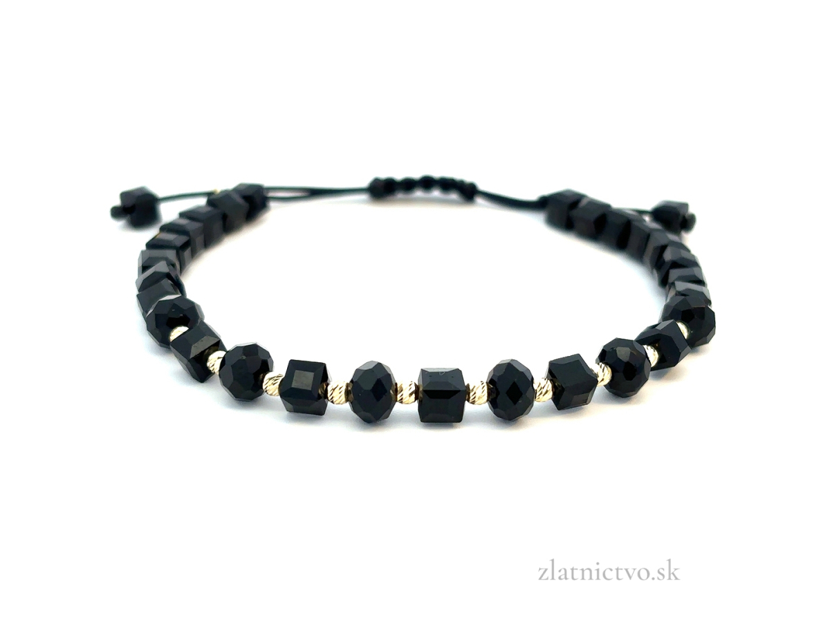 Zlatý šnúrkový náramok ZNS26407