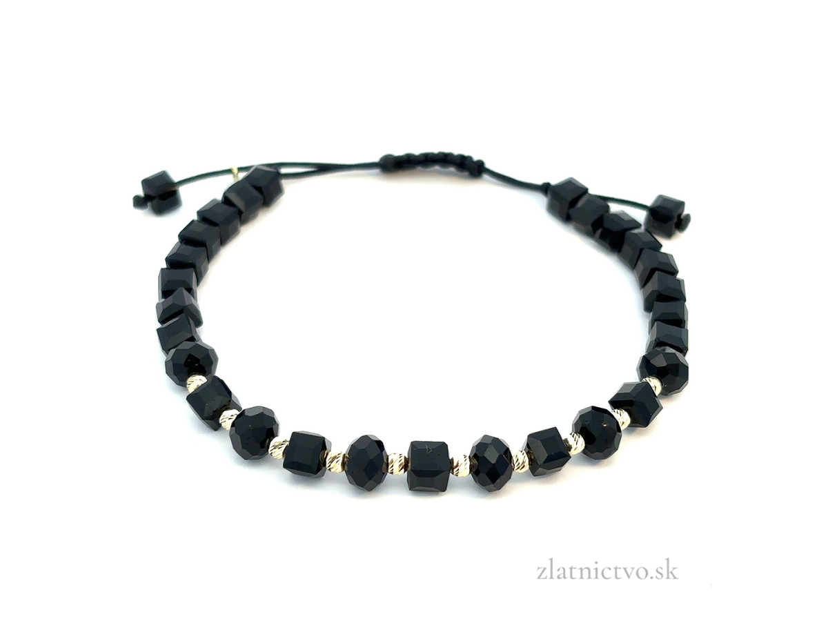 Zlatý šnúrkový náramok ZNS26407