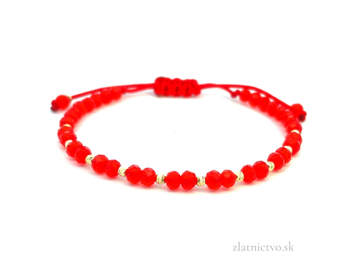 Zlatý šnúrkový náramok ZNS26408