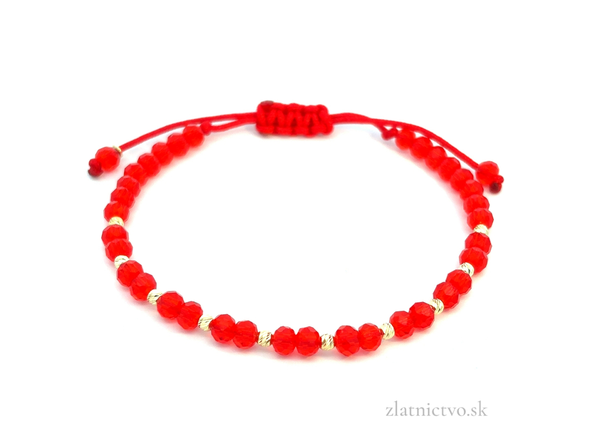 Zlatý šnúrkový náramok ZNS26408