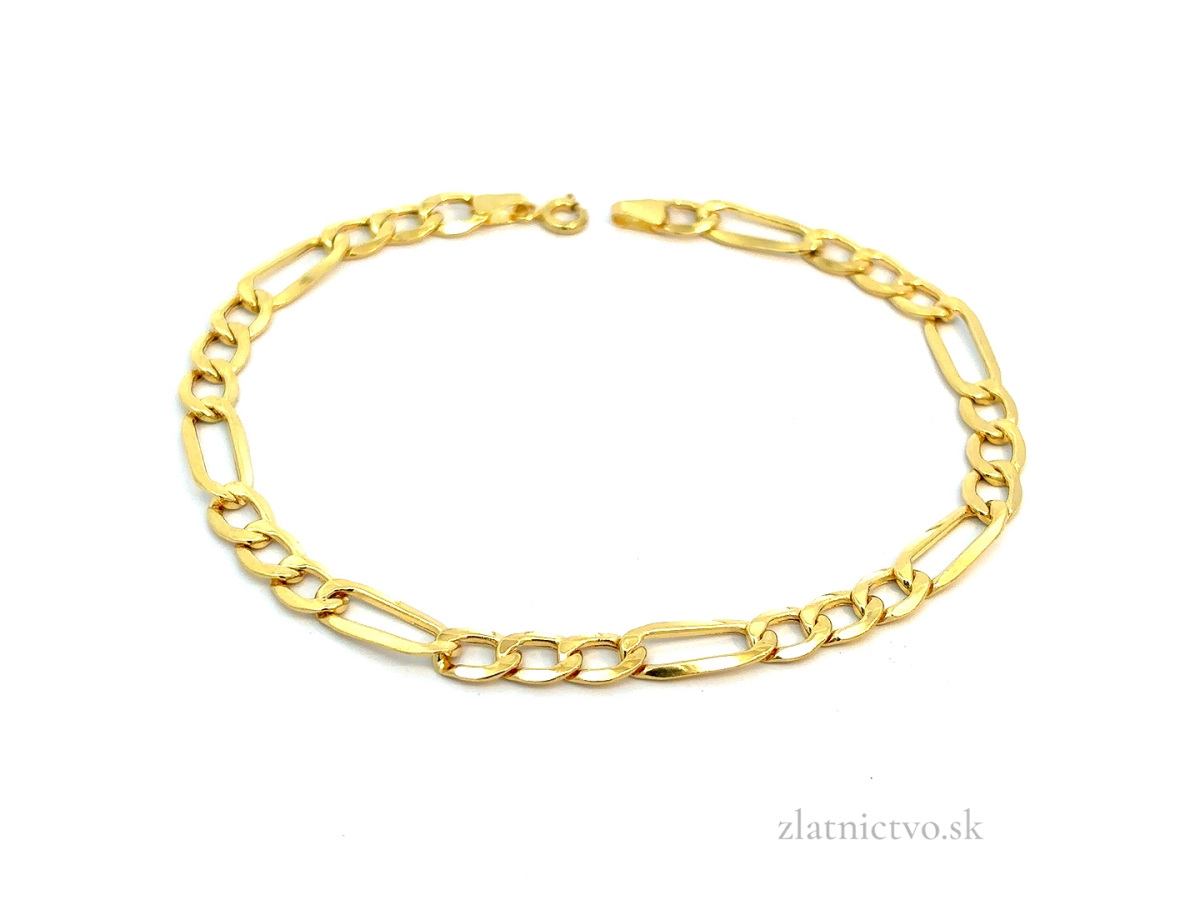 Zlatý náramok Figaro ZN26401